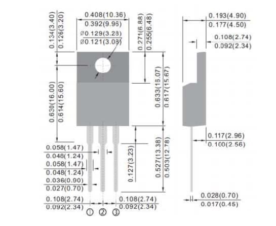 Mechanical Drawing - PANJIT 650V N-Channel Super Junction MOSFETs